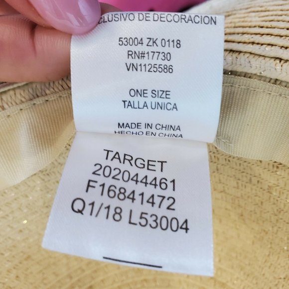 Target Sun Hat Beach Hat Straw Wide Brim Tassles - Picture 7 of 8